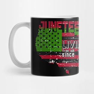 Vintage Juneteenth living free since 1865 Mug